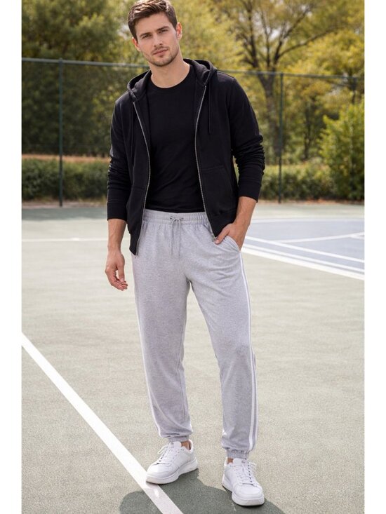 adidas Other - Adidas Essentials 3-Stripes Fleece Loose-Fit Sweatpants, Size XL, Grey/White
